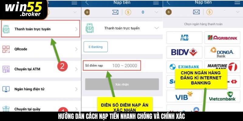 Hướng dẫn cách nạp tiền nhanh chóng và chính xác